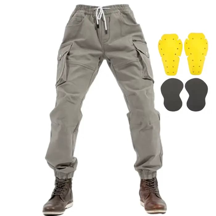 Pantalon de moto pour hommes, pantalon cargo avec grandes poches, élastique et doux, usage quotidien
