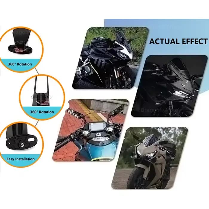 Rétroviseurs latéraux de moto avec LOGO R1, pour YAMAHA YZFR1 YZF R1, rétroviseur rotatif réglable a