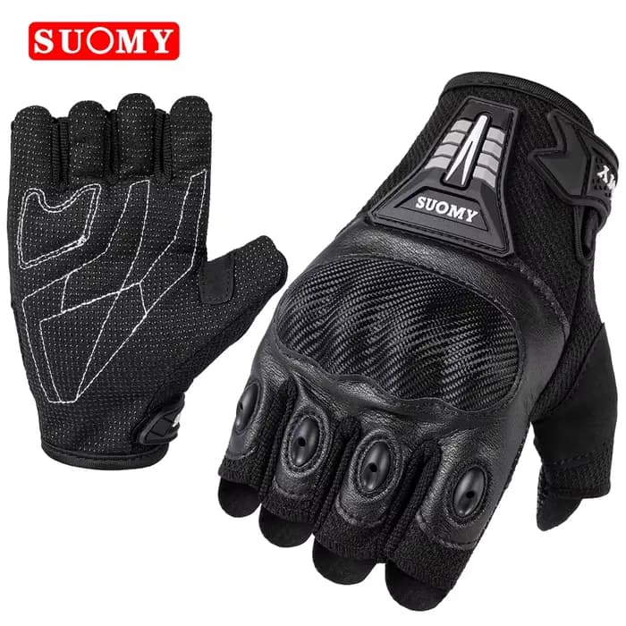 SUOMY-Gants de moto sans doigts, accessoires de protection à coque dure, demi-doigt, vélo, cyclisme,