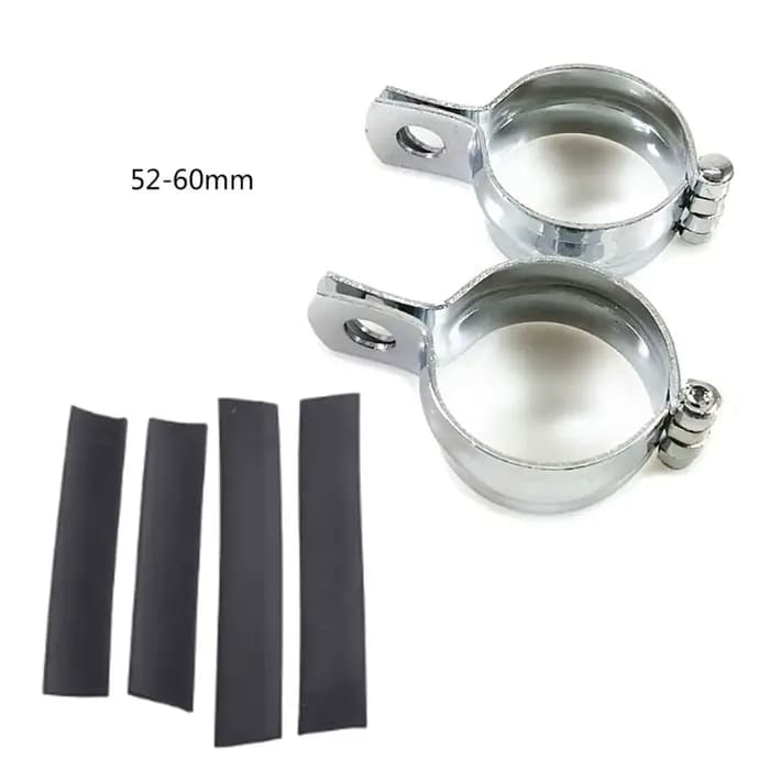 Supports pinces clignotants antibrouillard, pièces d'éclairage moto-noir/argent
