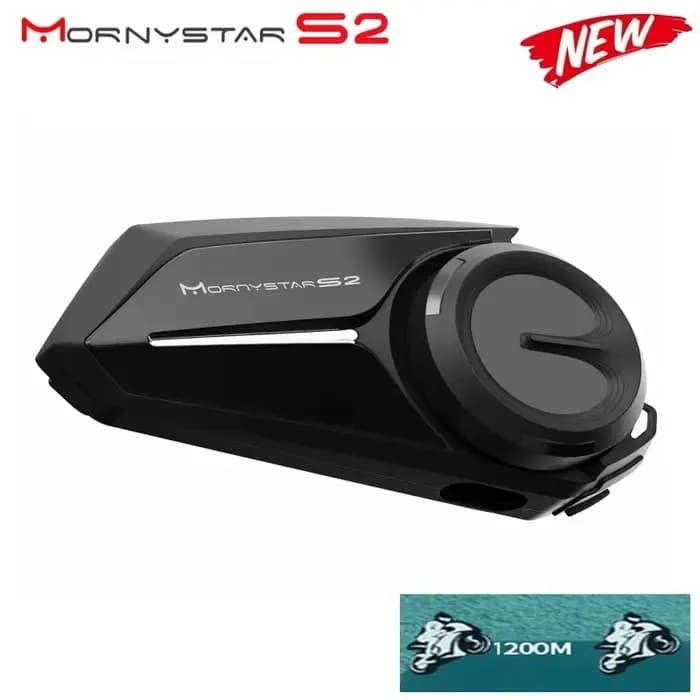Monystar casque casque S2 Moto Bluetooth Interphone pour 2 cavalier 1200M Intercomunicador Moto Inte