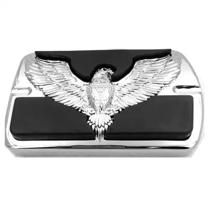 Pédale de frein chromée avec emblème d'aigle pour moto Harley Electra Glide FLHT Softai Dyna Fatboy 