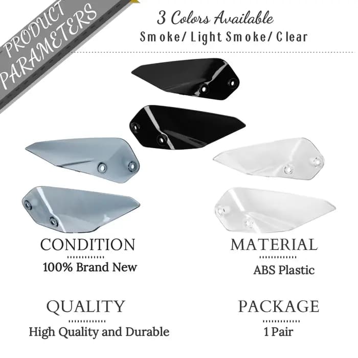 Panneau latéral de pare-brise pour BMW R1250GS Adventure 2019-2024, déflecteur de vent latéral pour 