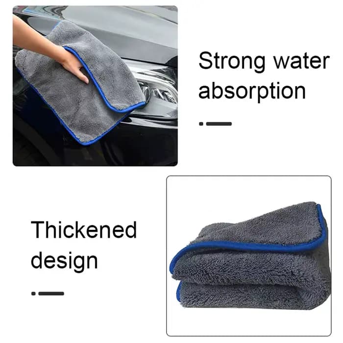 SEAMETAL serviette de nettoyage de moto douce 1200GSM serviette de lavage de détail 40X40cm chiffon 