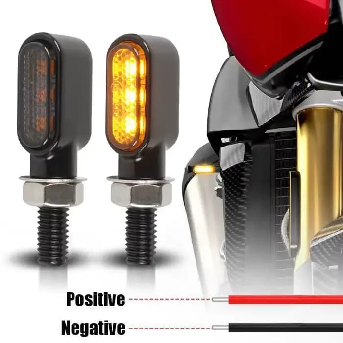 8mm Mini Led Moto clignotant lampe indicateurs clignotant Moto Led pour Honda Yamaha Kawasaki café R