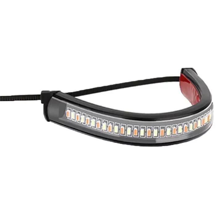 1Pc 12V LED Moto clignotant et DRL ambre blanc Moto clignotant anneau fourche bande lampe clignotant