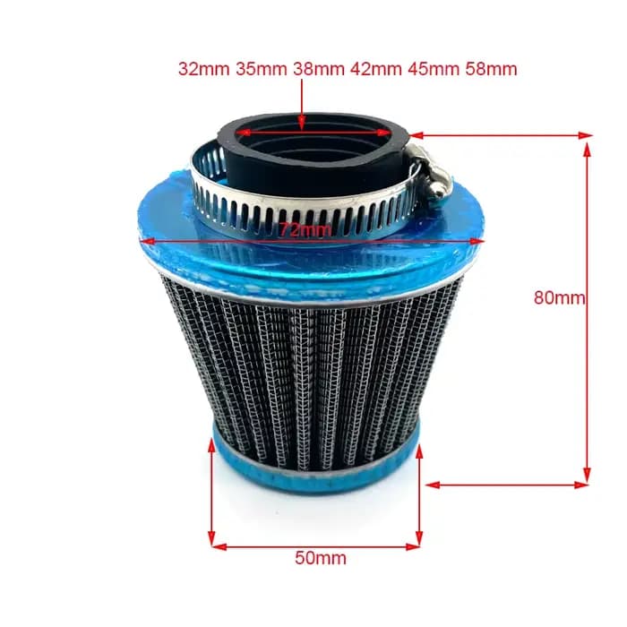 1 pièces universel 32mm 35mm 38mm 42mm 45mm 58mm tête de champignon carburateur filtre à Air nettoya