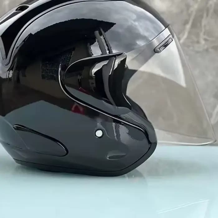Ram5 noir brillant demi-casque hommes et femmes moto tout-terrain casque d'été descente course monta