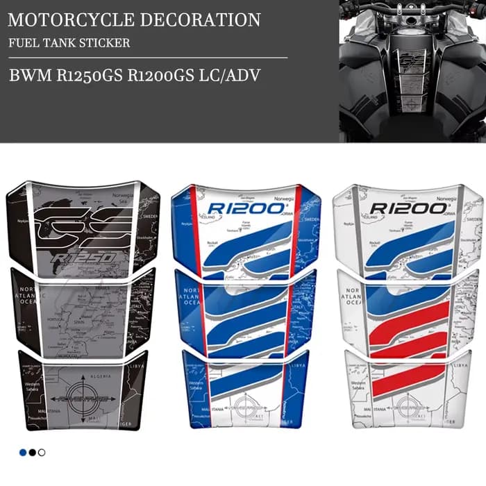 Autocollant de protection de tampon de réservoir de moto, autocollant en os de poisson pour BMW R 12