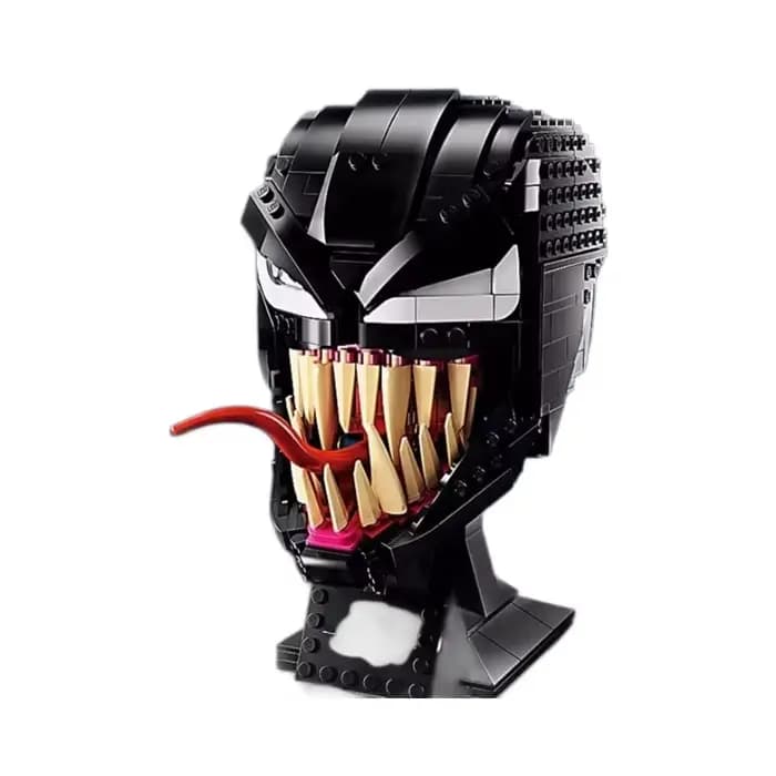 Modèle de casque Venom de 38 cm, jouet de construction à petites particules assemblé, cadeau pour ga