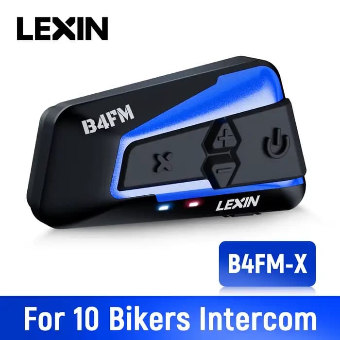 Marque Lexin LX-B4FM-X pour 10 coureurs Interphone Moto Bluetooth casque casques BT Moto Intercomuni