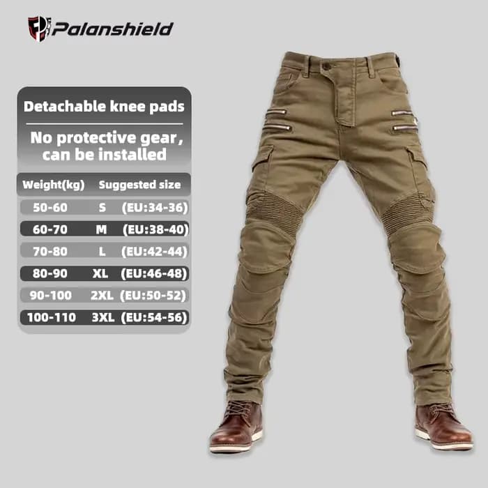 Nouveau pantalon de moto en jean pour homme et femme, style motocross, double fermeture éclair métal