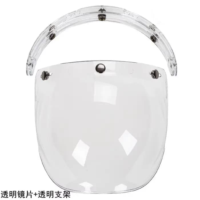 Casque bulle visières Vintage moto casques visage ouvert rabattable casque pare-brise bouclier Capac