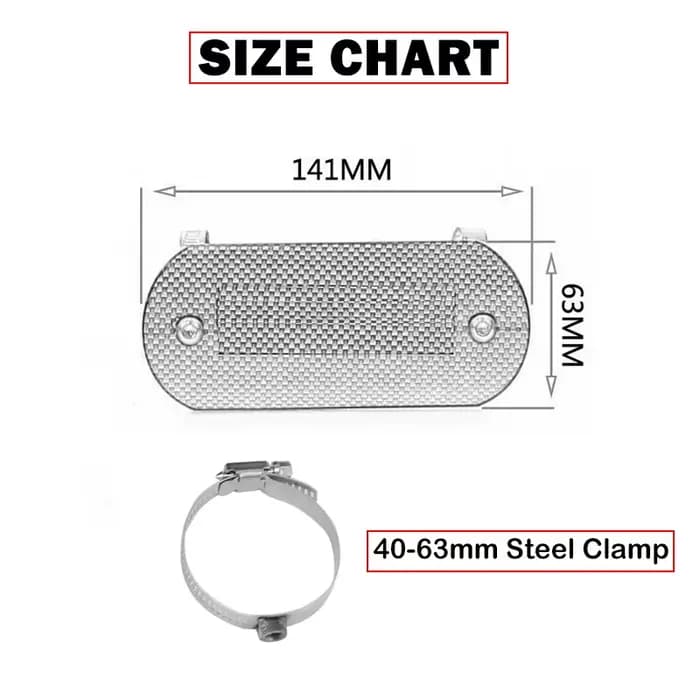 Bouclier thermique d'échappement pour moto, 40-63mm, protecteur de tuyau de silencieux, Anti-brûlure