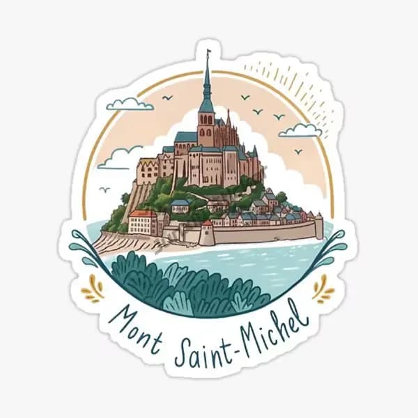 Mont Saint-Michel France célèbre monument voiture autocollant moto accessoires ordinateur portable m