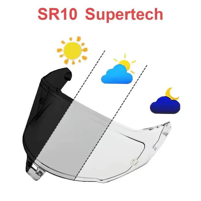 Visière de casque photochromique R10 pour casque de moto Alpinestars Supertech R10, lunettes de prot