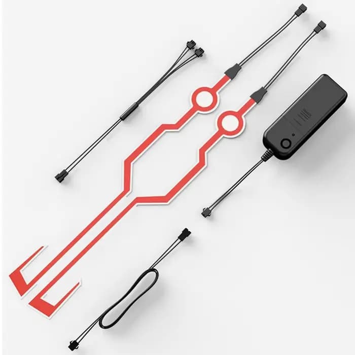Une paire casque De Moto Capacete De Moto lumière Signal De conduite EL bande Kit barre bricolage ca