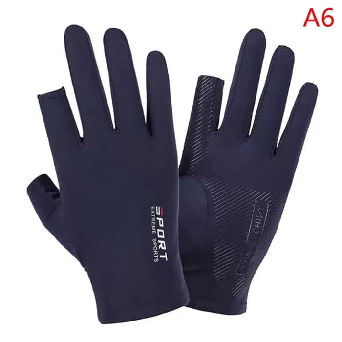 1 paire de gants de moto respirants en soie glacée, antidérapants, Anti-UV, pour Sports de plein air