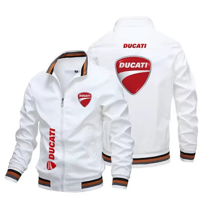 Veste de moto DUCATI pour hommes, veste d'extérieur décontractée à la mode, fermeture éclair, protec