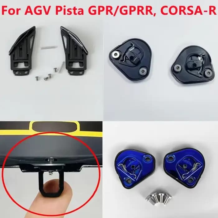 Base de visière de casque avec mécanisme de verrouillage, accessoires pour AGV PISTA GPR, PISTA GSto