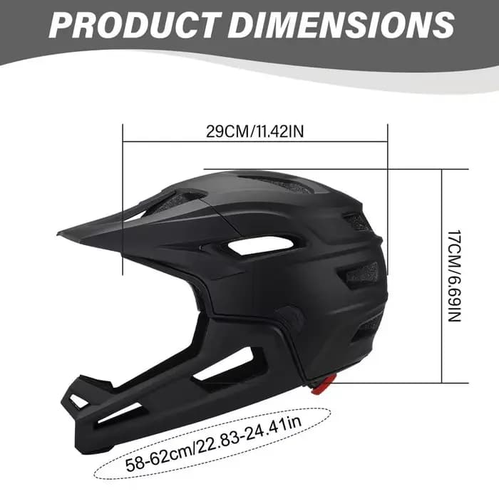 Casque de vélo multi-sports pour adultes, casque intégral détachable, casque de moto, protection de 