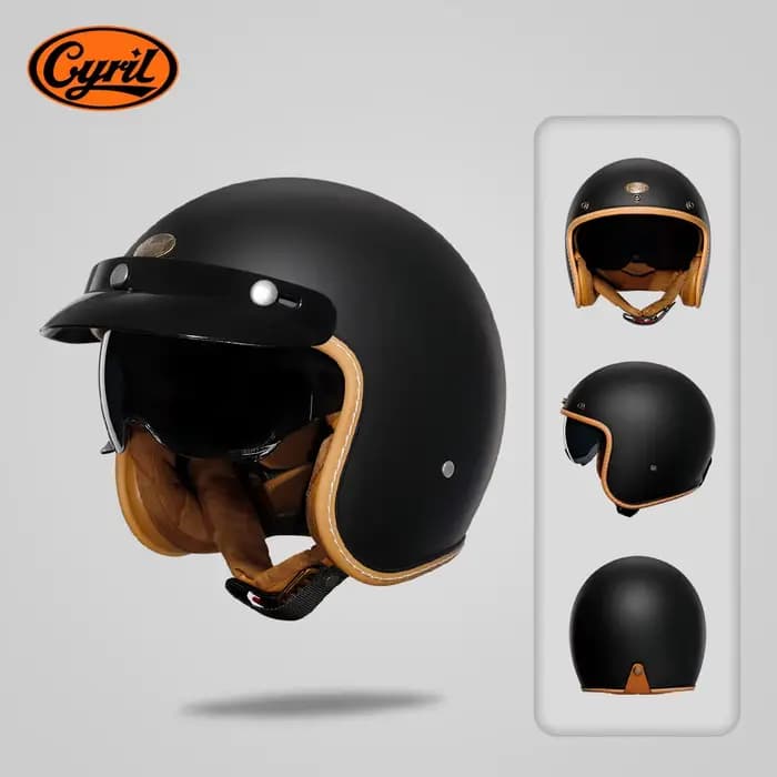 Casque de moto à visage ouvert pour adultes, léger, rétro, Jet, pour hommes et femmes, approuvé DOT 
