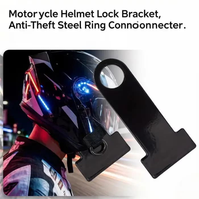 1 paire de cadenas pour casque de moto, connecteur antivol en acier, aucune batterie nécessaire, acc