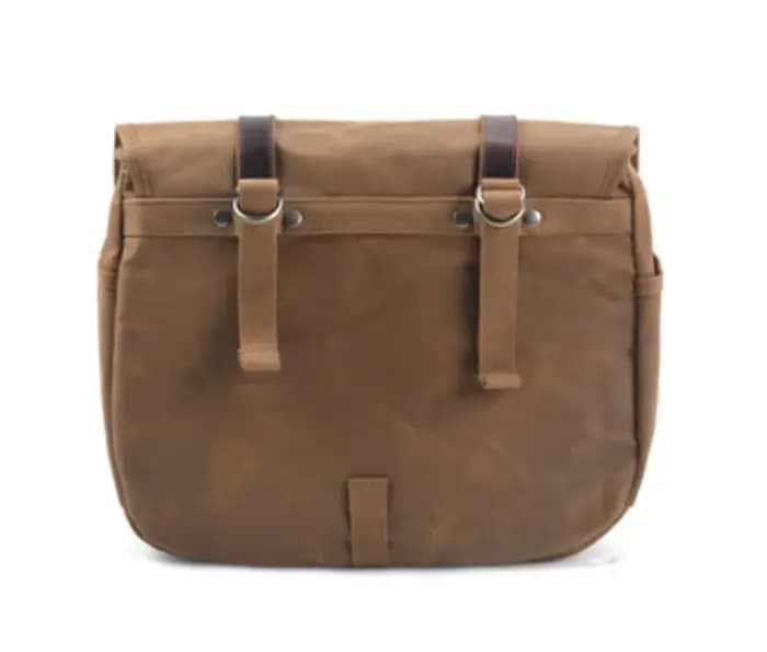 Sac latéral en toile teintée pour moto, sac de moto vintage, sac de vélo extérieur, batik, avertir