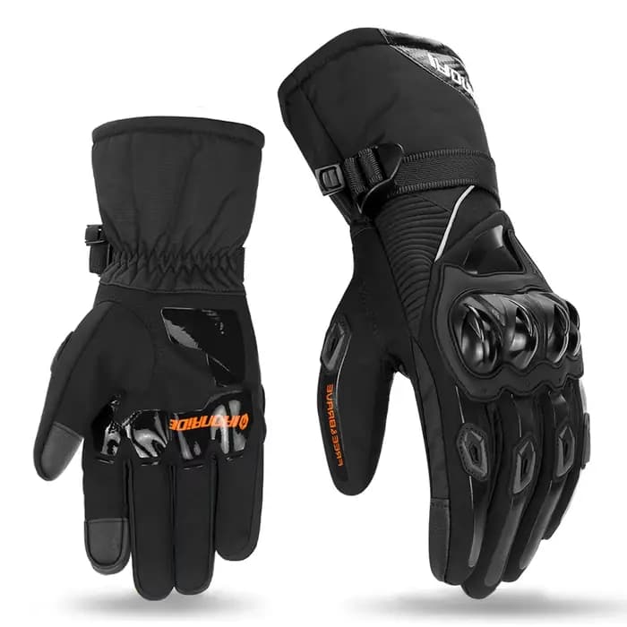 Gants de Moto d'hiver imperméables Gant Moto chaud hommes doigt complet Moto gants écran tactile Gua
