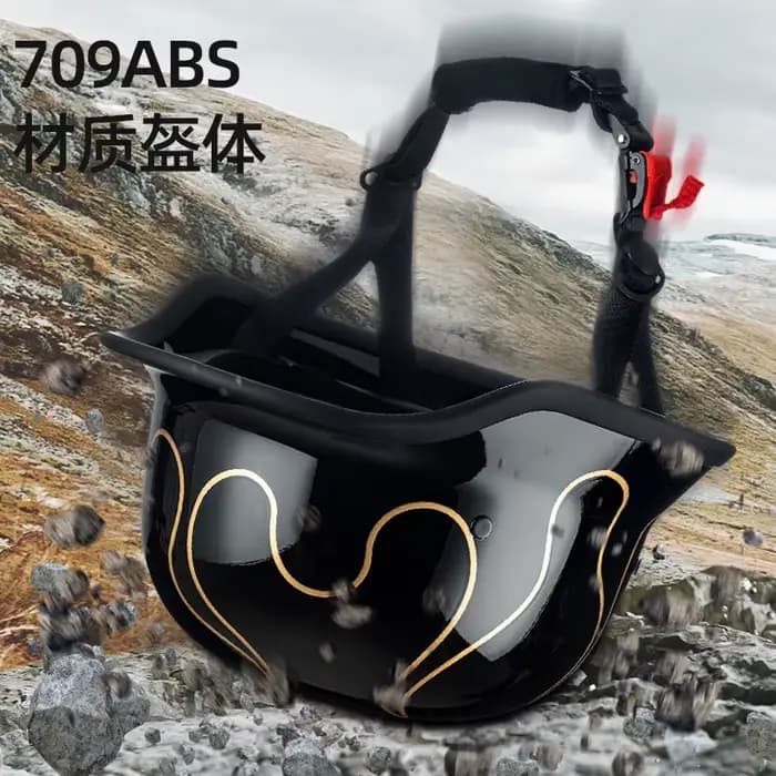 Casque de Soldat Allemand pour Moto, Demi-casque Rétro Harley, Été, Certification 255.Scoop, Voiture