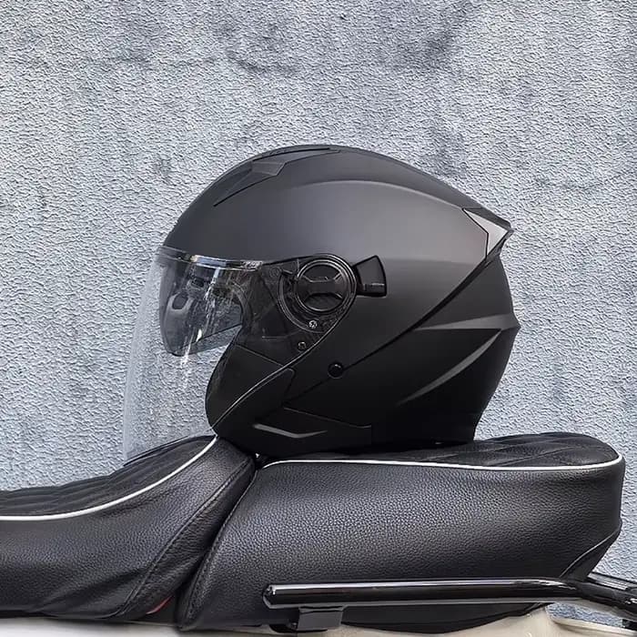 Demi-casque de moto tout-terrain gris mat pour hommes et femmes, casque d'été, course de descente, m