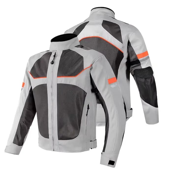 Veste de moto en maille respirante unisexe, vestes d'équitation de motocross avec poignées amovibles