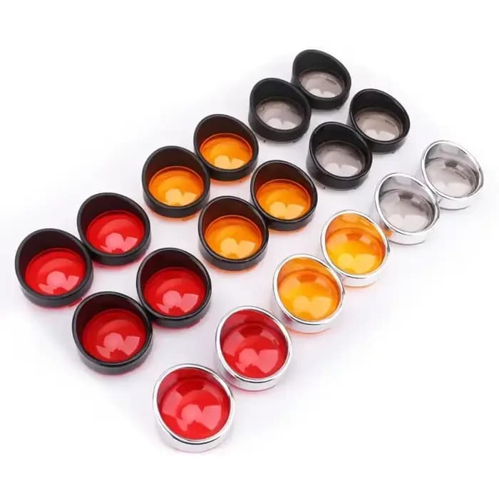 2 pièces moto visière-Style clignotant lunette clignotant Len revêtement d'habillage pour Harley Dyn