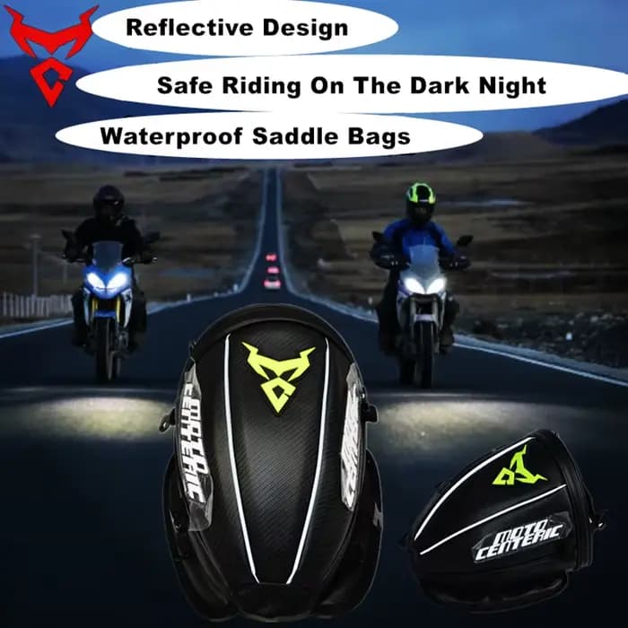 Sac arrière de moto étanche, bagages de Sport, selle réfléchissante, sac arrière d'équitation, sac d