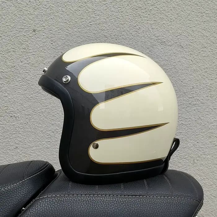 Casque vintage TT&COCASCOS de style japonais, petit casque de moto 500TX pour adultes, casque de mot