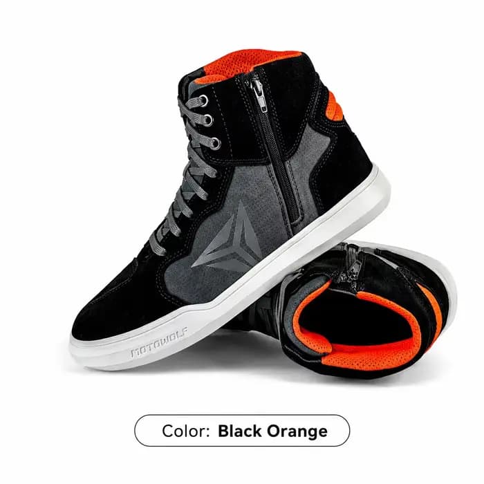 Chaussures de moto respirantes Motowolf, bottes de moto pour la ville, chaussures de motard antidéra
