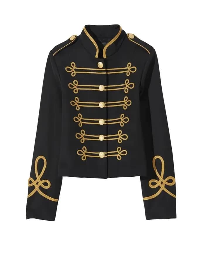 Costume de veste de bande pour femmes, blazers de mode militaire, manteau gothique victorien, cospla