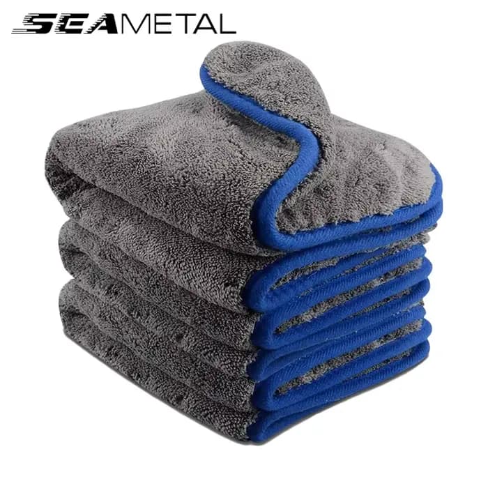 SEAMETAL serviette de nettoyage de moto douce 1200GSM serviette de lavage de détail 40X40cm chiffon 