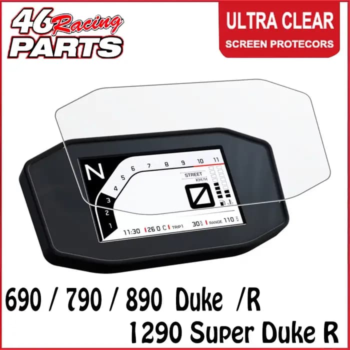 Film de Protection d'écran pour moto KTM 690 Duke / 790 Duke /1290 Super Duke R/890 Duke R