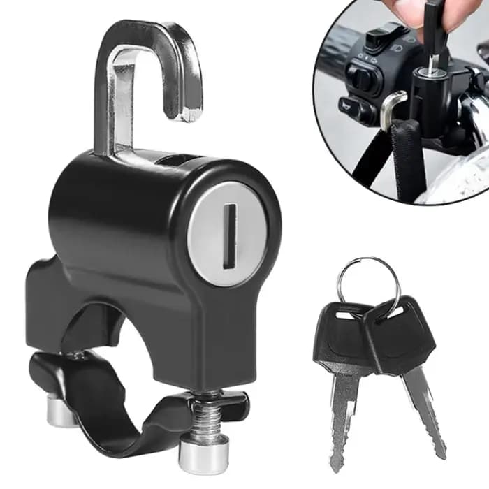 Serrure antivol pour casque, support de guidon pour moto électrique, serrure de sécurité universelle