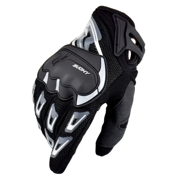 SUOMY-Gants de Moto de Course Respirants à Doigts Complets, Qualité Stylée, Décorée, Antidérapante, 