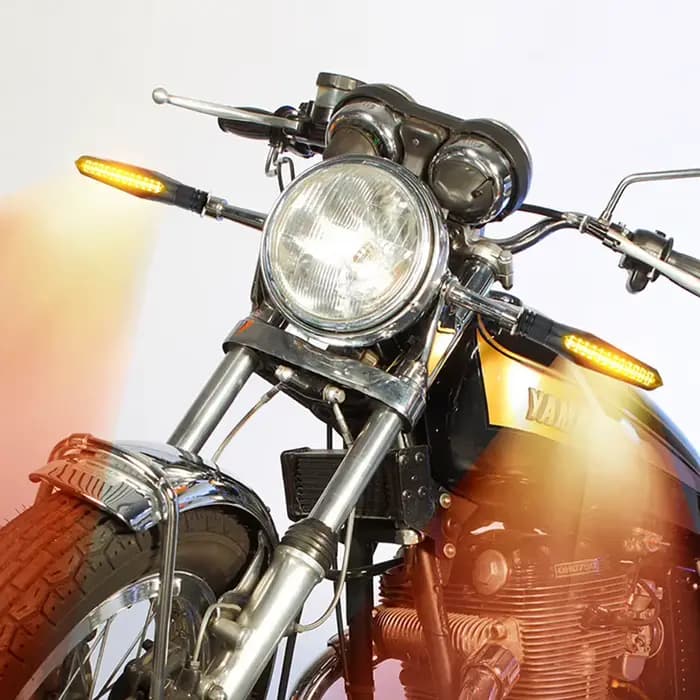 2 pièces 12V moto LED clignotants lumière 12LED clignotant arrière clignotant d'eau qui coule IP68 p