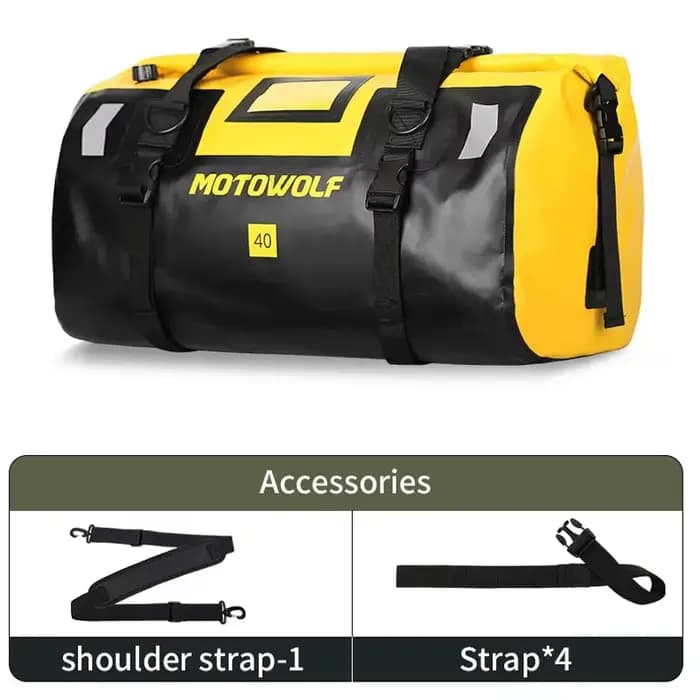 Sac arrière de moto étanche voyage en plein air bagages secs rouleau Pack sac 40/66 sac à dos de bag