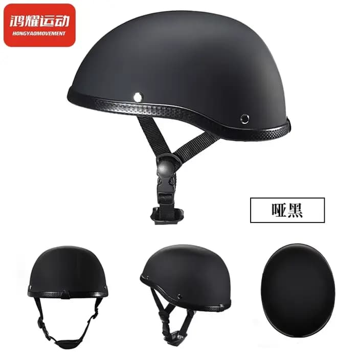 Nouveau casque de moto d'été style allemand demi-couvre-chef pour motard Harley, pilote, unisexe