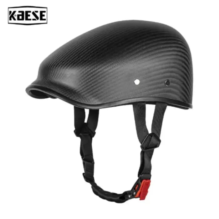 Casques de moto rétro en demi-carbone, style locomotive vintage pour adultes, casque demi-face pour 