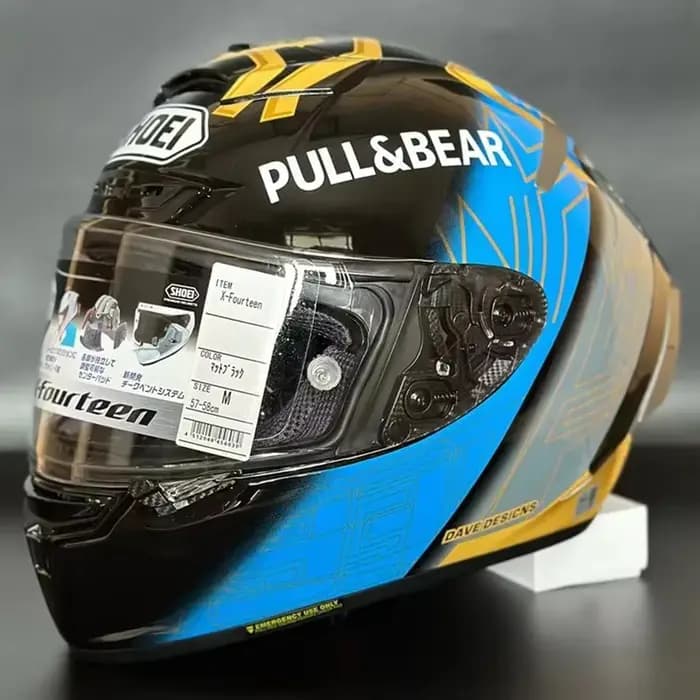 Casque De moto intégral X14 Marquez 93 or bleu équitation casque De moto De course De Motocross Casc