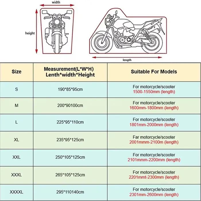 Housse de protection Uv pour moto, anti-poussière, pour YAMAHA MT01 MT09 MT07 MT10 MT03 MT 09 07 03 
