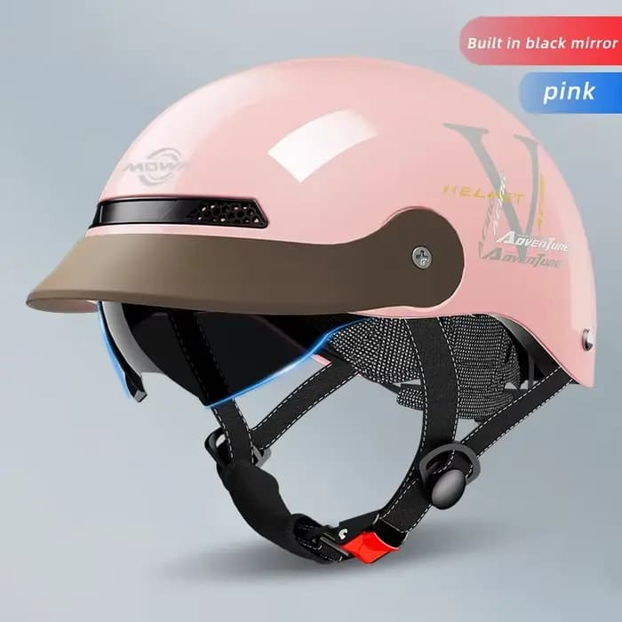 Casque de moto rétro été respirant Jet électrique Scooter demi-casques hommes femmes moto casques ou