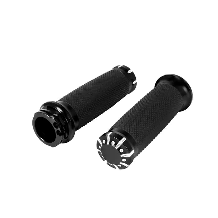 Poignées de guidon noires pour moto, 1 pouce, 25mm, 22mm, 7/8 pouces, en aluminium, pour Harley Spor
