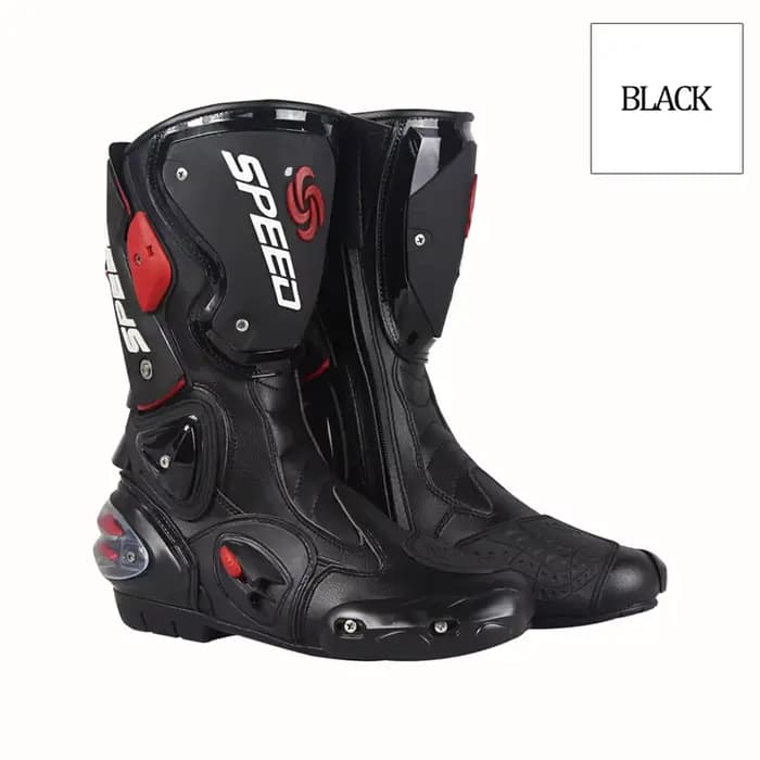 Bottes de moto pour homme et femme, chaussures de protection mi-mollet, équipement de moto, bottes l